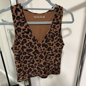 Abercrombie and Fitch Cheetah spandex crop top size M